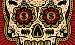 Power & Glory Day of the Dead Skull Print