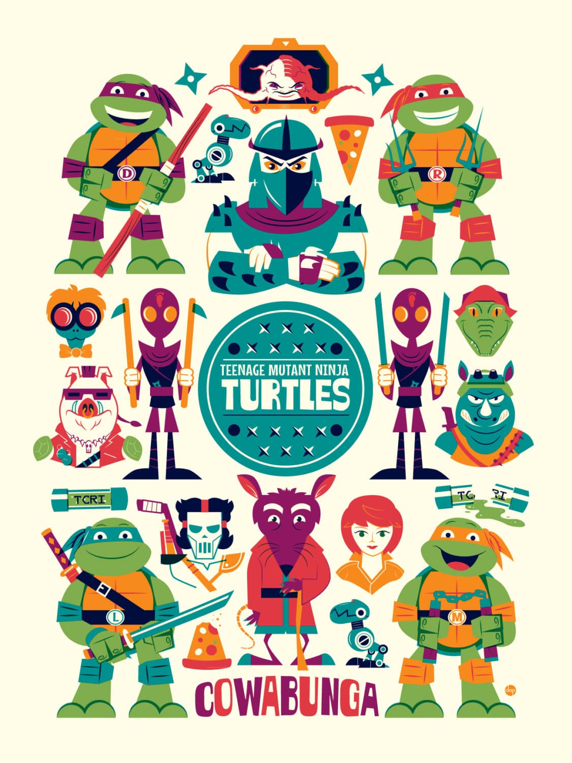 tmnt turtles in time comic book palette